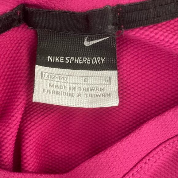 Nike Women Top L Fuchsia Stretch Activewear Textured Sporty Running Walk Gym - Picture 2 of 8